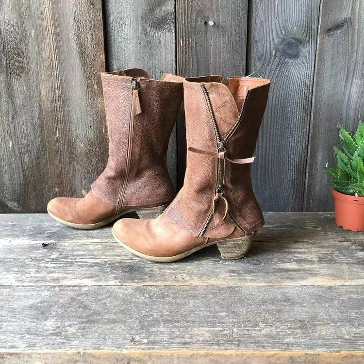 Elvira - Bottes en Cuir Résistant