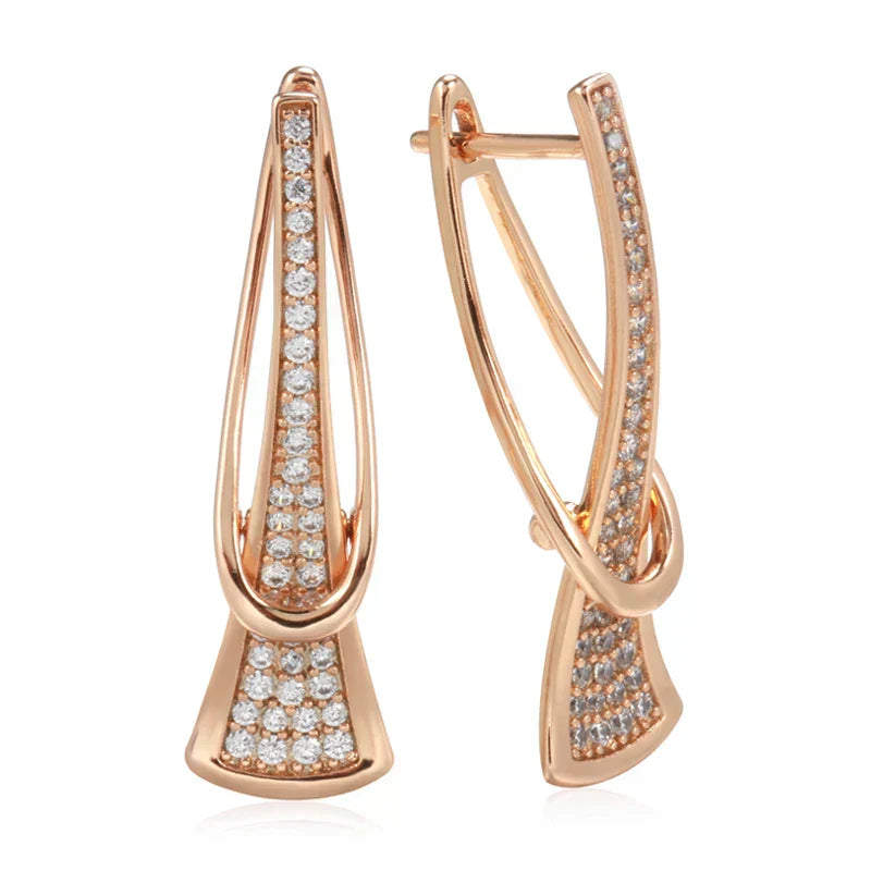 Boucles d'oreilles en cristal Radiant Layers | Or