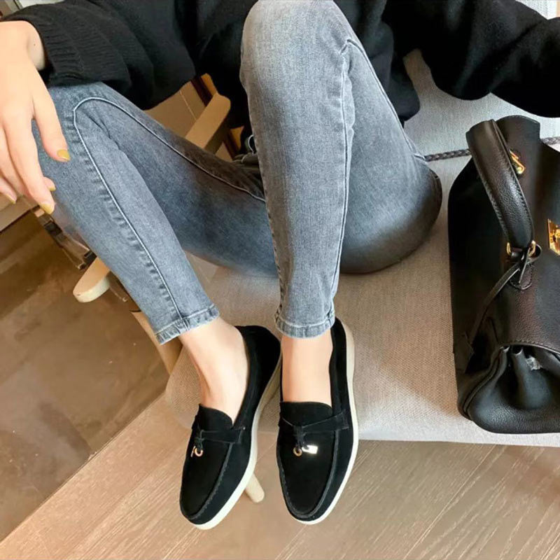 Vianne - Mocassins élégants en daim pour femme