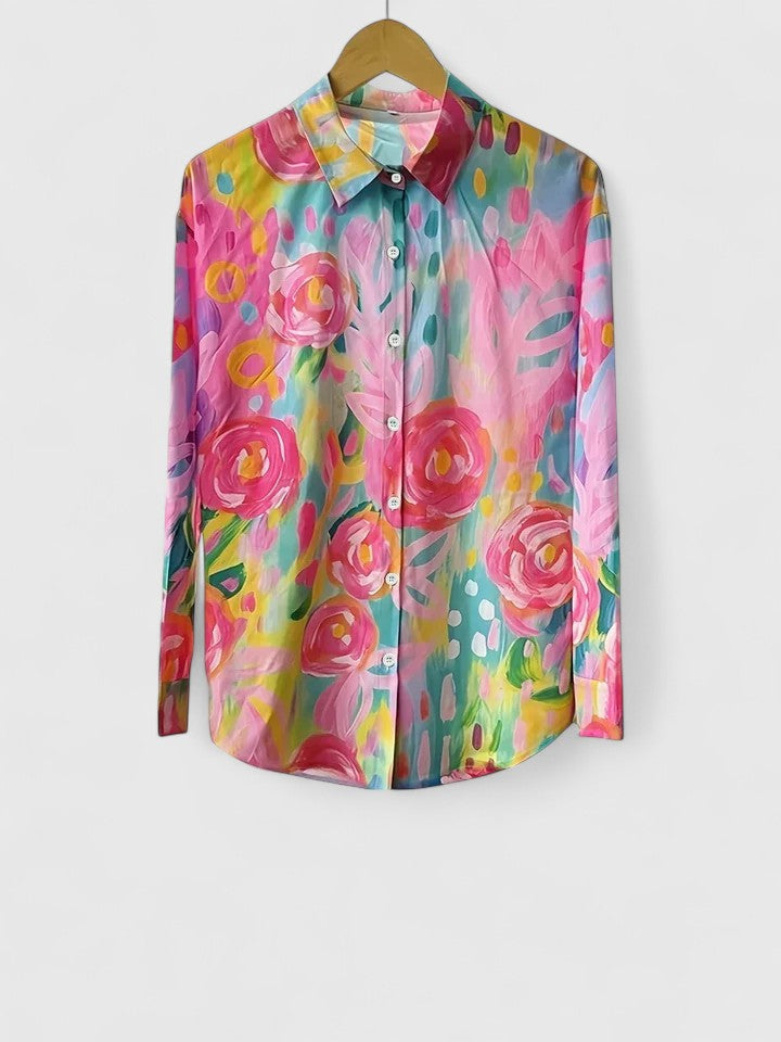 Anica - Blouse artistique vivante à boutons