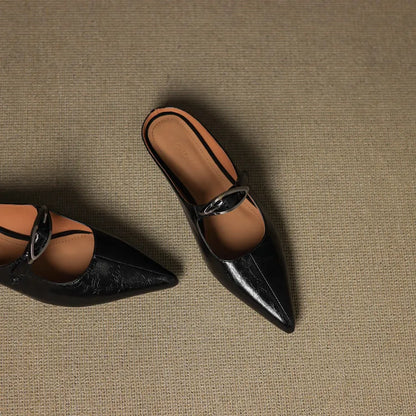 Clara – Mules en Cuir Naturel