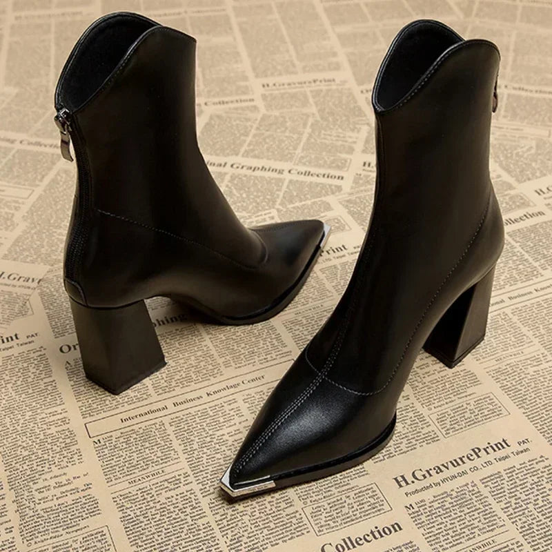 Talons en Cuir à Coupe Détendue