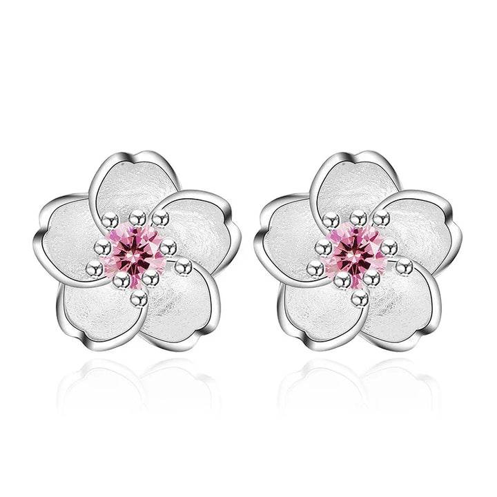 Boucles d'oreilles en fleur de zircon