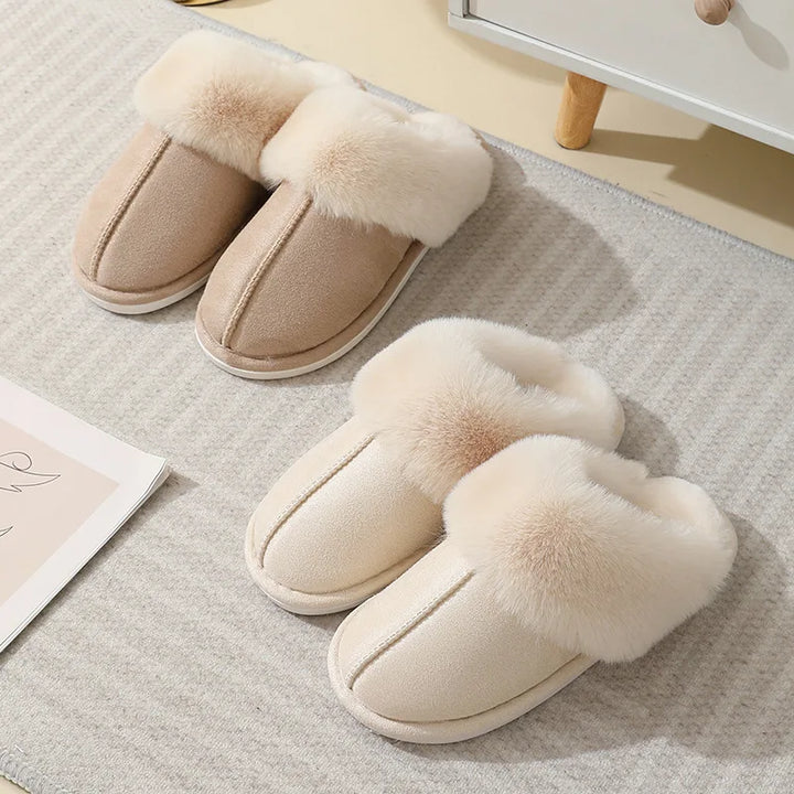 Chaussons d'Intérieur en Peluche pour Femmes avec Doublure Douce et Confort Accueillant
