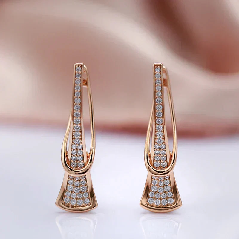 Boucles d'oreilles en cristal Radiant Layers | Or