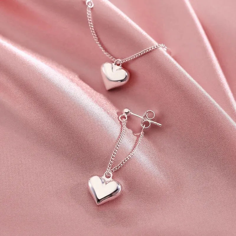 Boucles d'oreilles créoles en forme de cœur géométrique antique