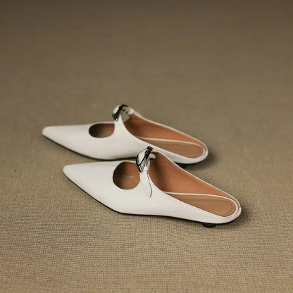 Clara – Mules en Cuir Naturel