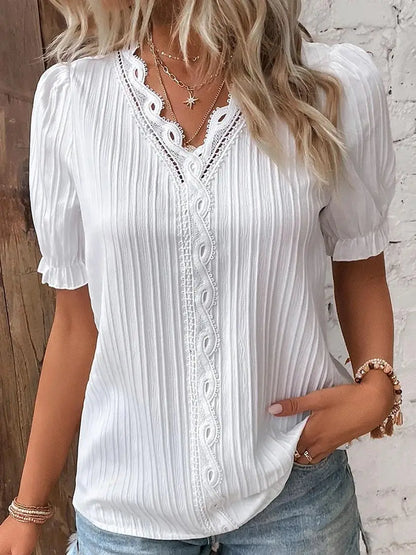 Mélissa | Blouse Élégante avec Détails Délicats
