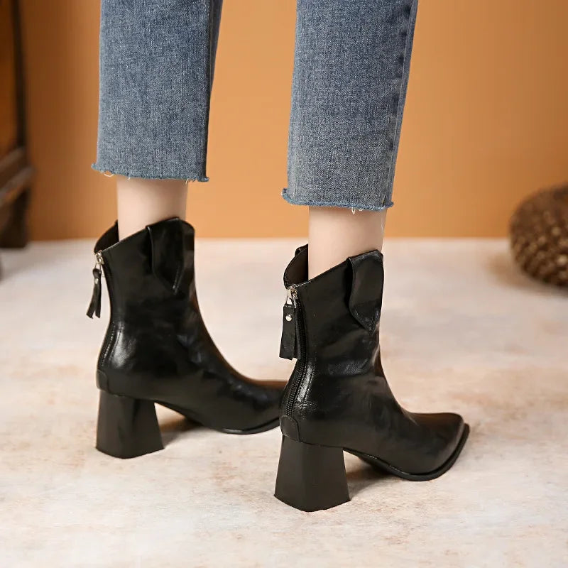 Bottes Chelsea à Talons Hauts Vintage
