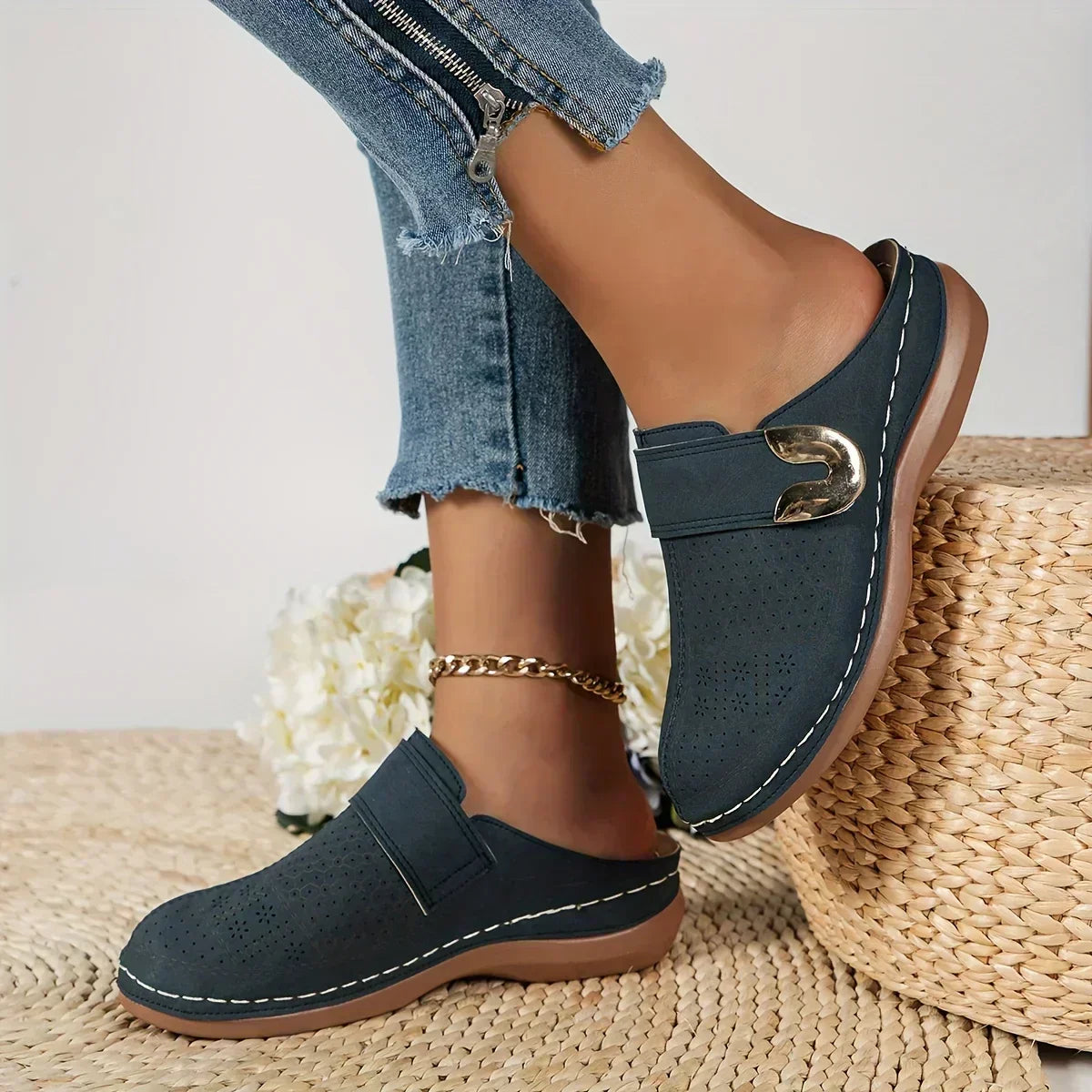 Caprielle™ Sandales à semelles compensées chic