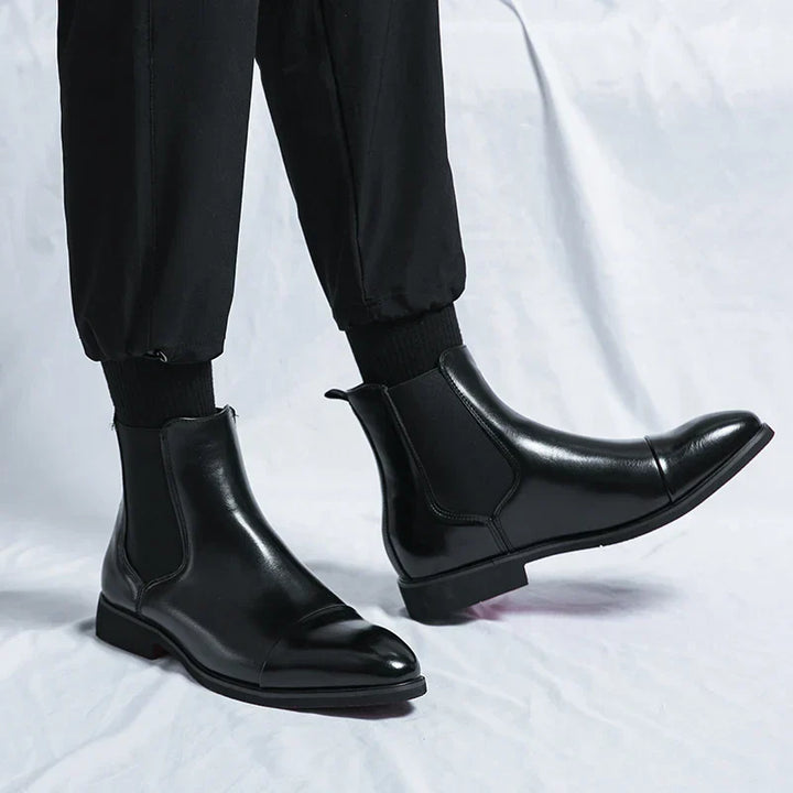 Bottes Chelsea en cuir véritable Annibale Carracci