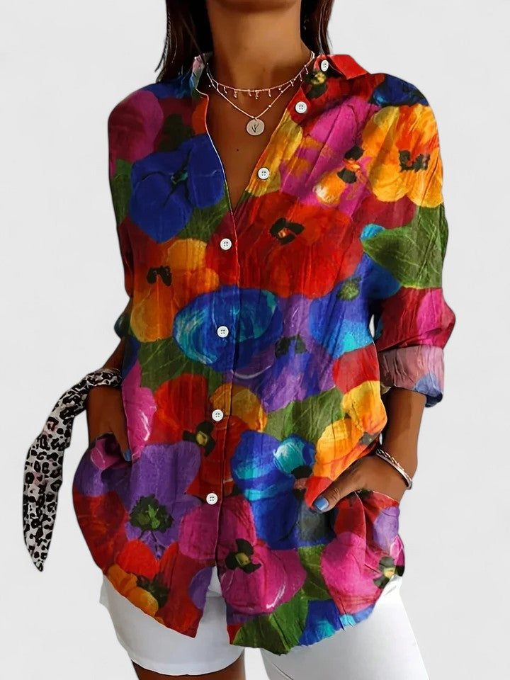 Anica - Blouse artistique vivante à boutons