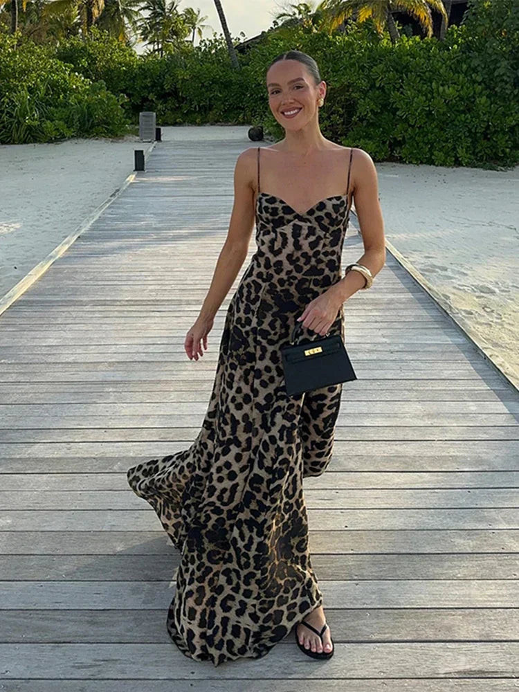Antonella - Robe Maxi Léopard