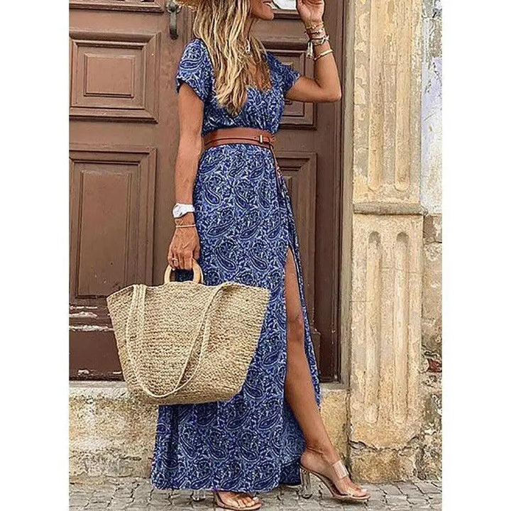 Vivienne | Robe Midi Plissée Fleurie