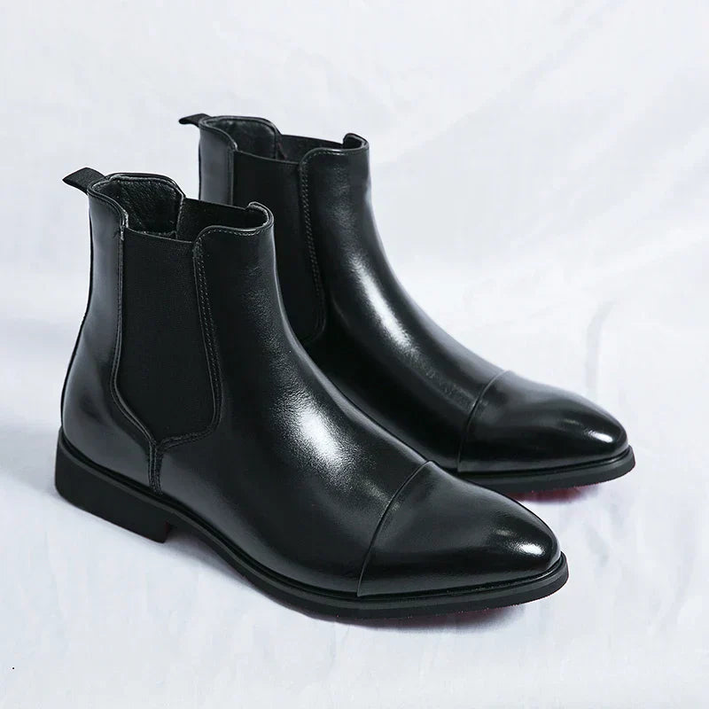 Bottes Chelsea en cuir véritable Annibale Carracci