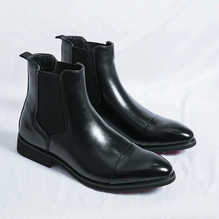 Bottes Chelsea en cuir véritable Annibale Carracci