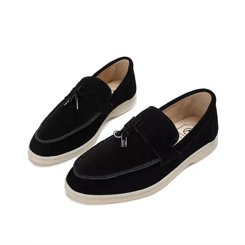Vianne - Mocassins élégants en daim pour femme