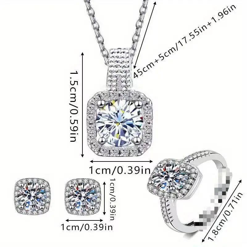 Ensemble de Bijoux Cube de Luxe
