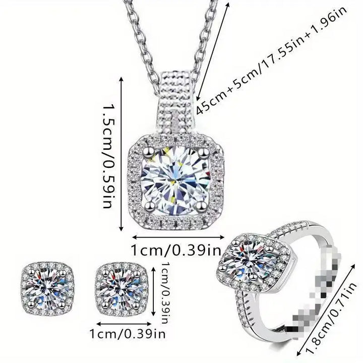 Ensemble de Bijoux Cube de Luxe