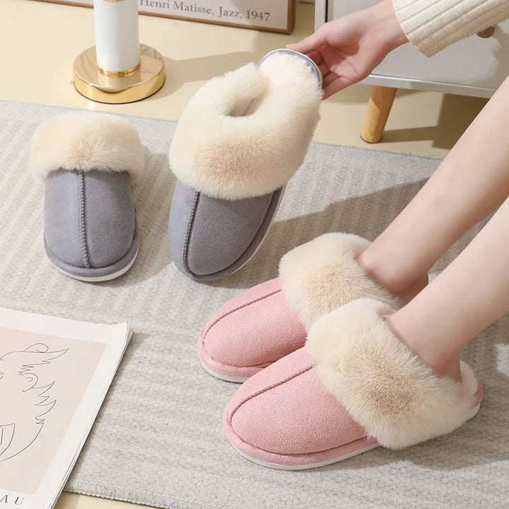 Chaussons d'Intérieur en Peluche pour Femmes avec Doublure Douce et Confort Accueillant