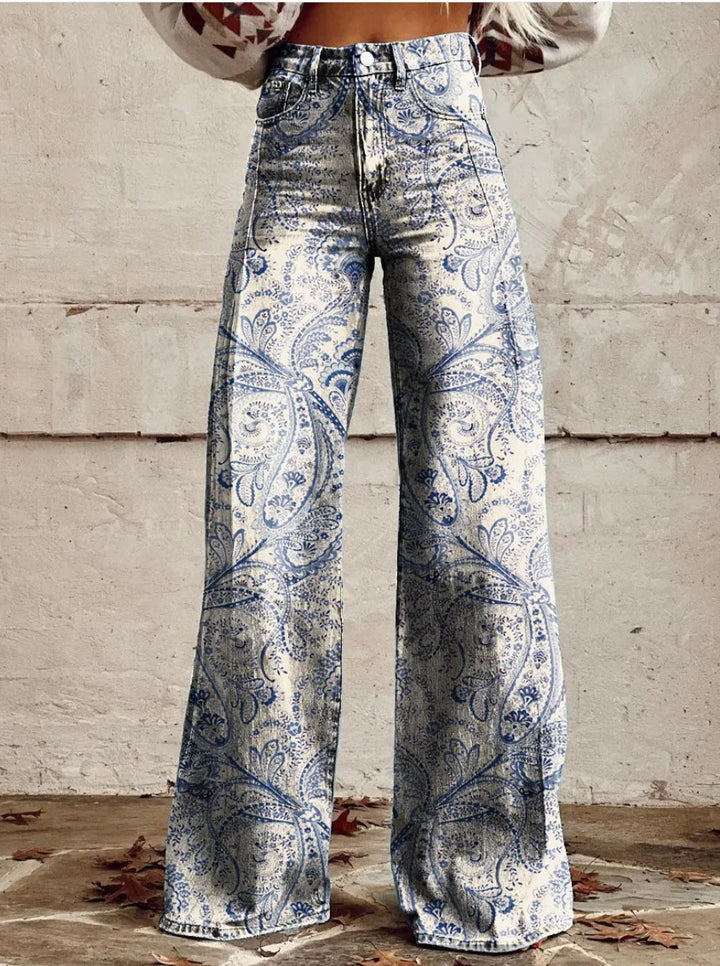 Azly - Pantalon fleuri décontracté et élégant