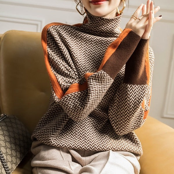 Eleanor | Pull Long à Rayures de Luxe
