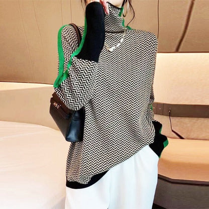 Eleanor | Pull Long à Rayures de Luxe