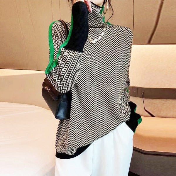 Eleanor | Pull Long à Rayures de Luxe