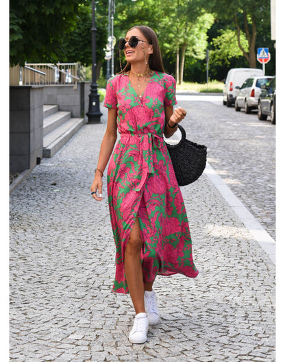 Yasmine | Robe Élégante à Décolleté en V