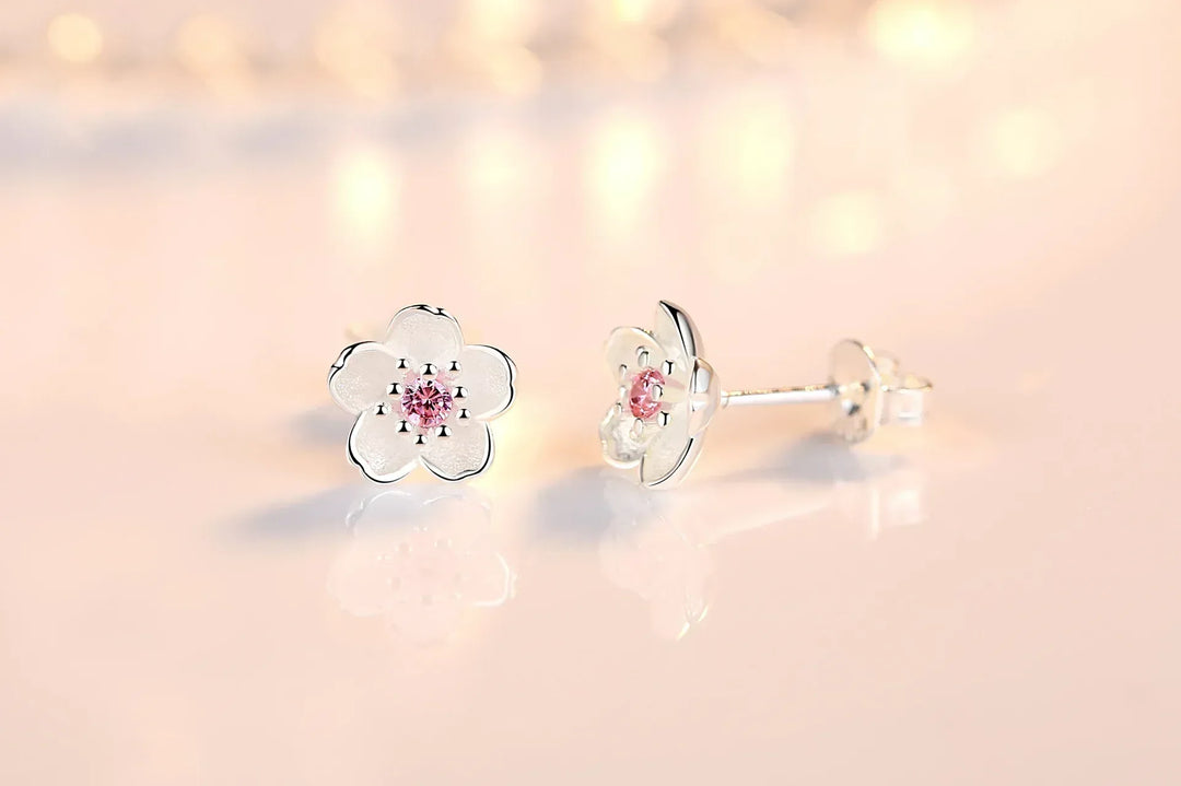 Boucles d'oreilles en fleur de zircon