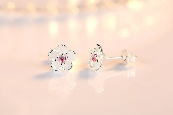 Boucles d'oreilles en fleur de zircon