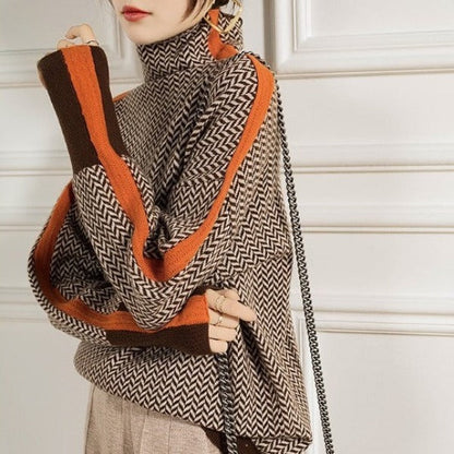 Eleanor | Col Montant Herringbone Luxe