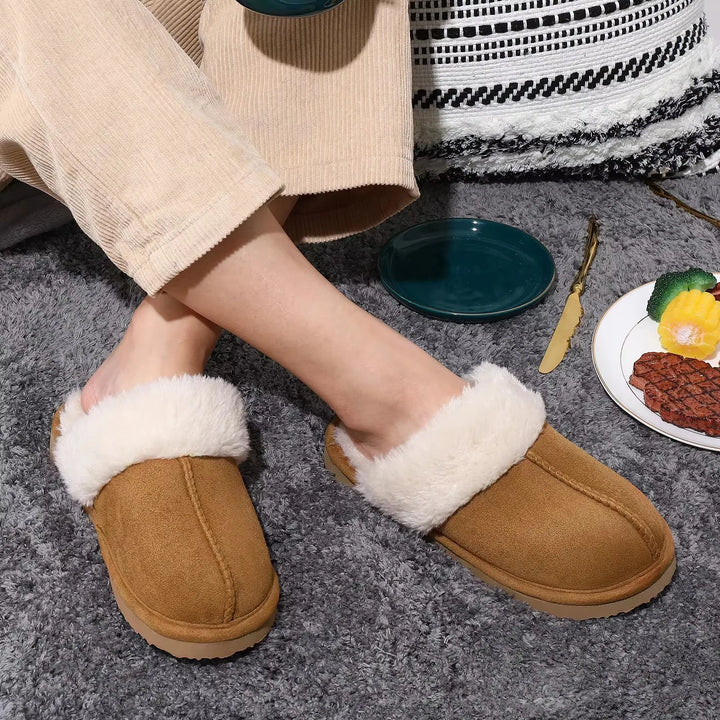 Chaussons d'Intérieur en Peluche pour Femmes avec Doublure Douce et Confort Accueillant