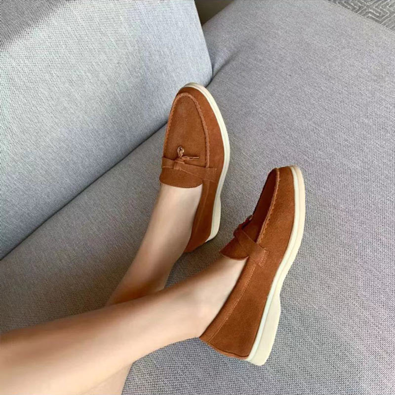 Vianne - Mocassins élégants en daim pour femme