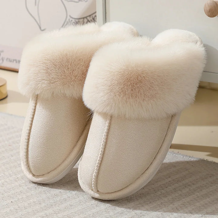 Chaussons d'Intérieur en Peluche pour Femmes avec Doublure Douce et Confort Accueillant