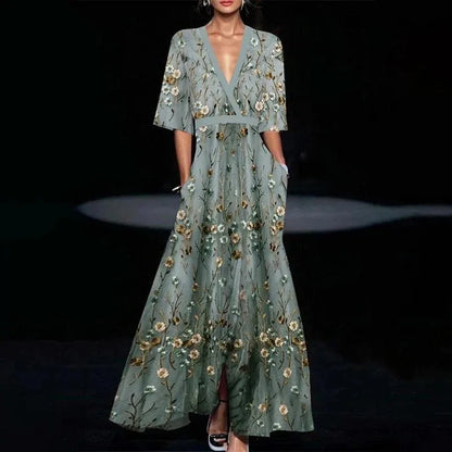 Jamie - Robe Élégante avec Motif de Fleurs