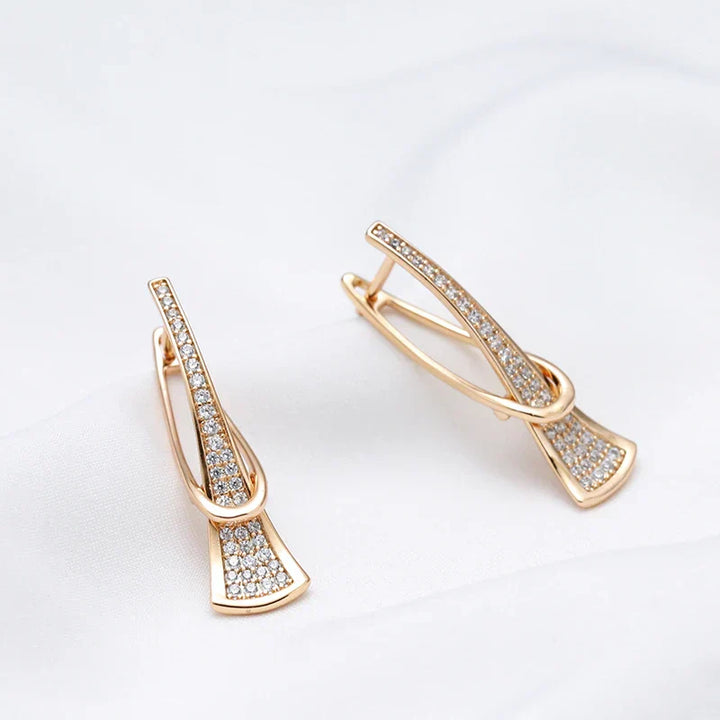 Boucles d'oreilles en cristal Radiant Layers | Or