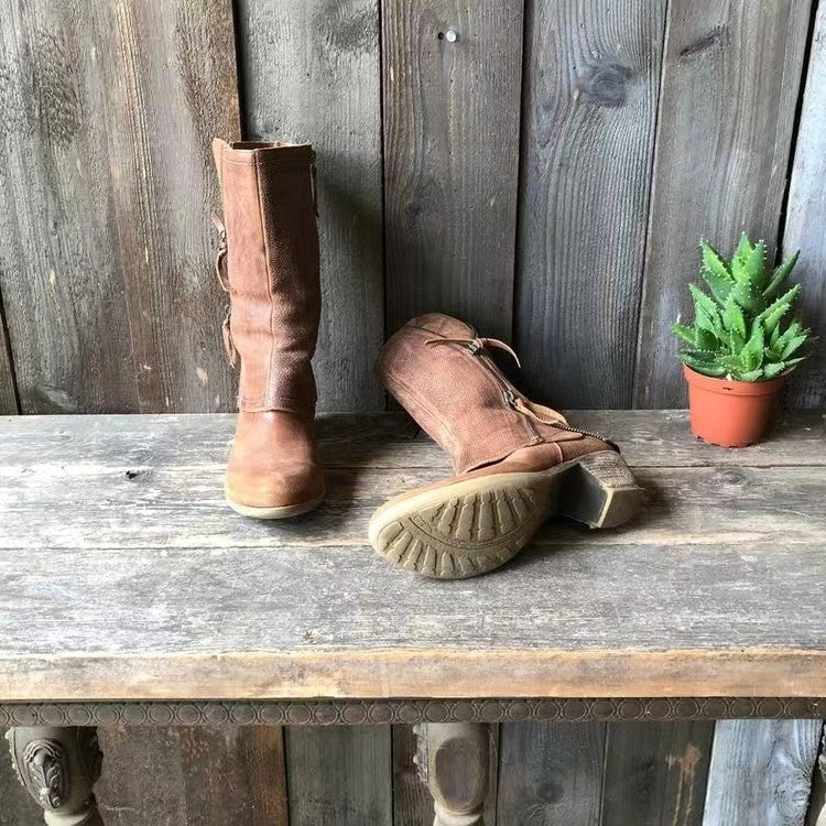 Elvira - Bottes en Cuir Résistant