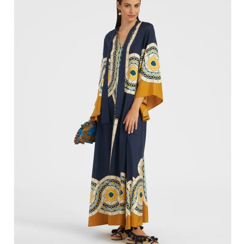Robe Maxi Florale Sculpted Elegance™