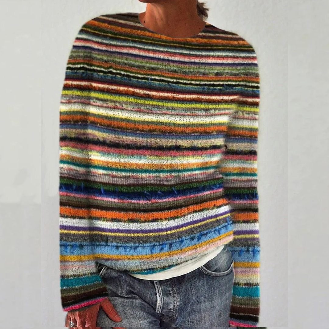 Alicja - Pull Tricoté Scandinave Rétro