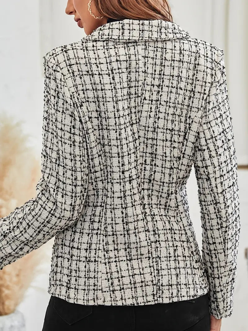 Jalu™ | Blazer croisé avec motif à carreaux