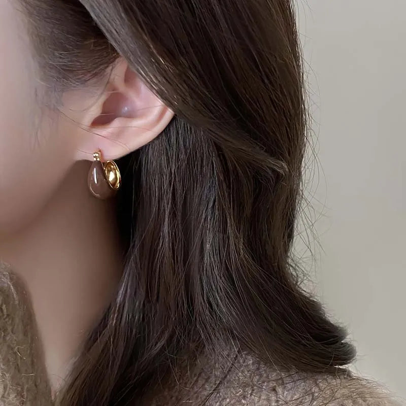Boucles d'oreilles créoles vintage en forme de U