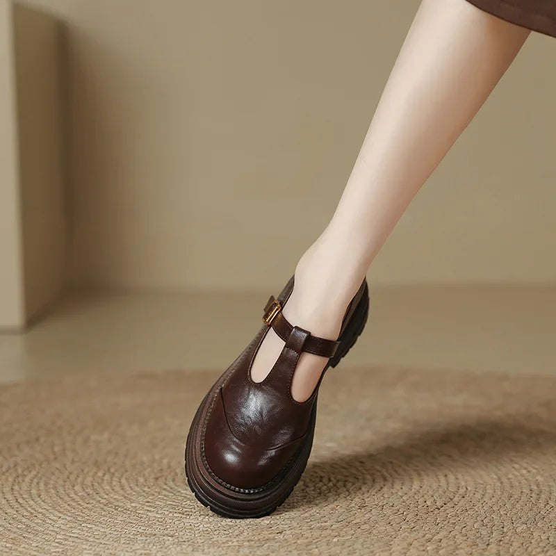 Chiara | Élégantes Chaussures Mary Jane en Cuir de Haute Qualité