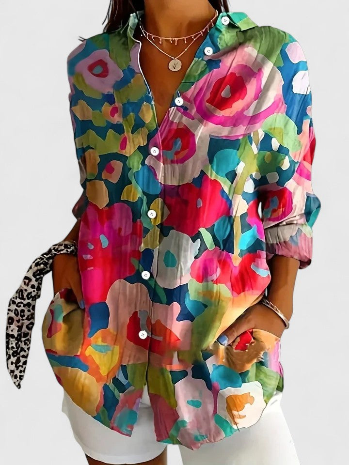 Anica - Blouse artistique vivante à boutons
