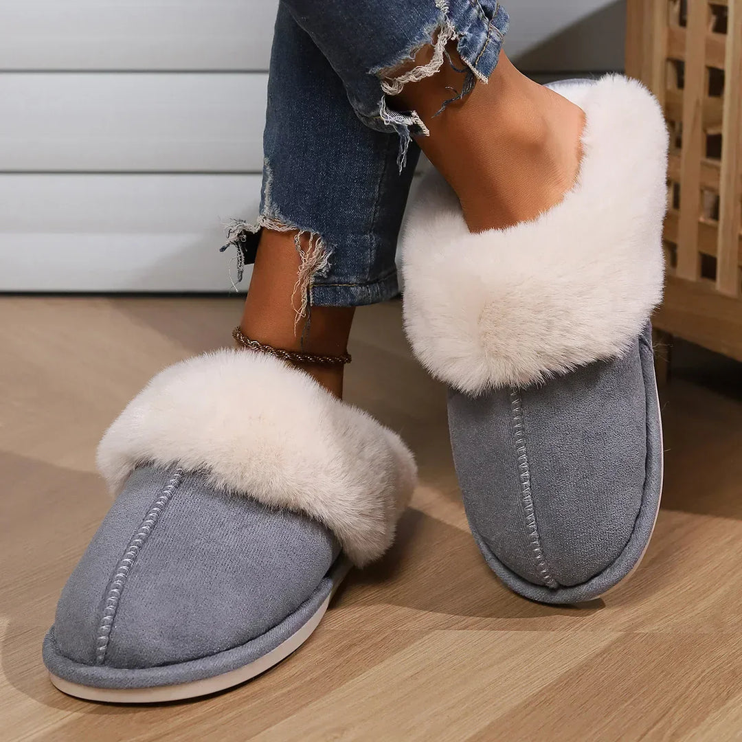 Chaussons d'Intérieur en Peluche pour Femmes avec Doublure Douce et Confort Accueillant