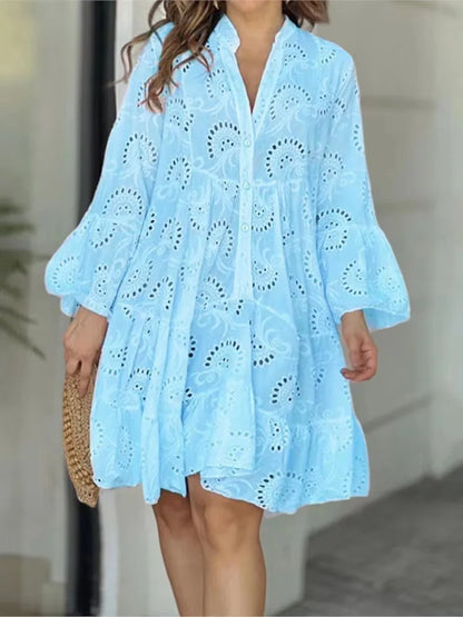 Robe Midi en Dentelle Rose - Élégance Intemporelle