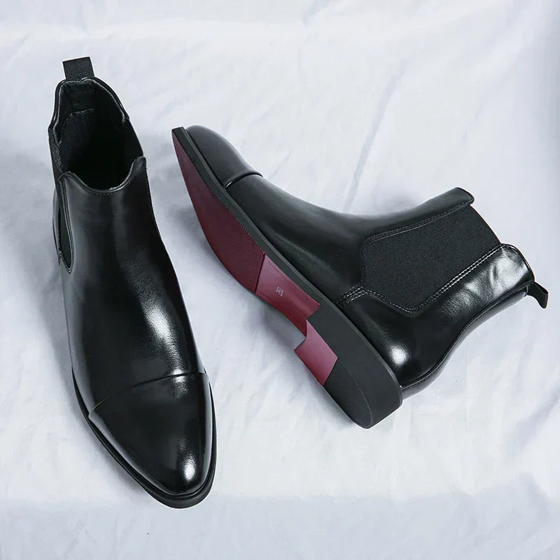Bottes Chelsea en cuir véritable Annibale Carracci