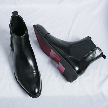 Bottes Chelsea en cuir véritable Annibale Carracci
