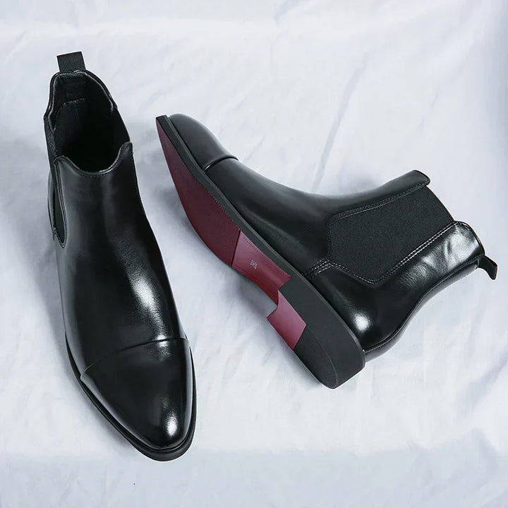 Bottes Chelsea en cuir véritable Annibale Carracci