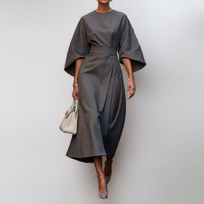 Robe Longue Élégante Manches Chauve-Souris
